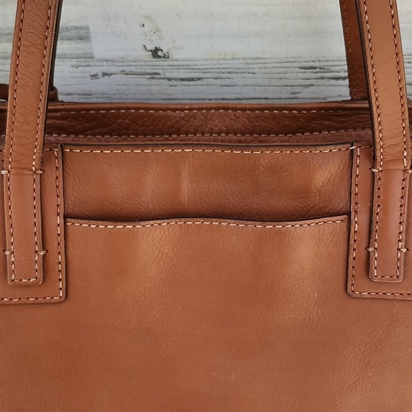 FOSSIL LEATHER TOTE BAG - Picture 4 of 13
